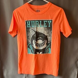Hurley Kids Orange Tee with Shark Design